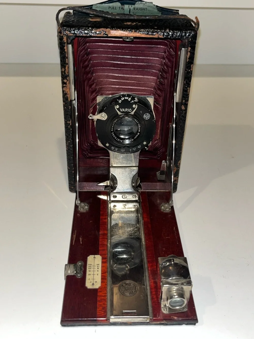 Vintage Folding Camera with Red Bellows 1920-1930